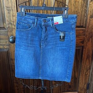 Express Classic Indigo Denim Skirt